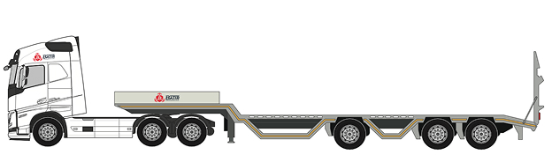 Semi Lowloader with Deck Recesses
